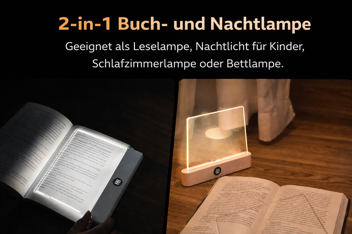 LightBook Pro™ |Komfortabel lesen, Jederzeit und überall.